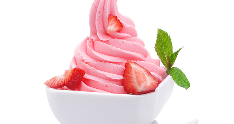 Frozen yogurt de morango